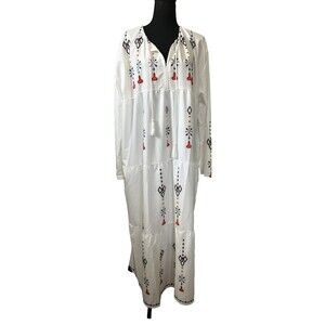 MISSLOOK‎ Wm's abstract design Maxi Dress Tassels Pullover Lightweight 3X